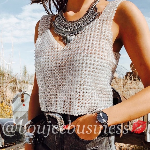 ZARA Limited Edition Beaded Top - Picture 5 of 8